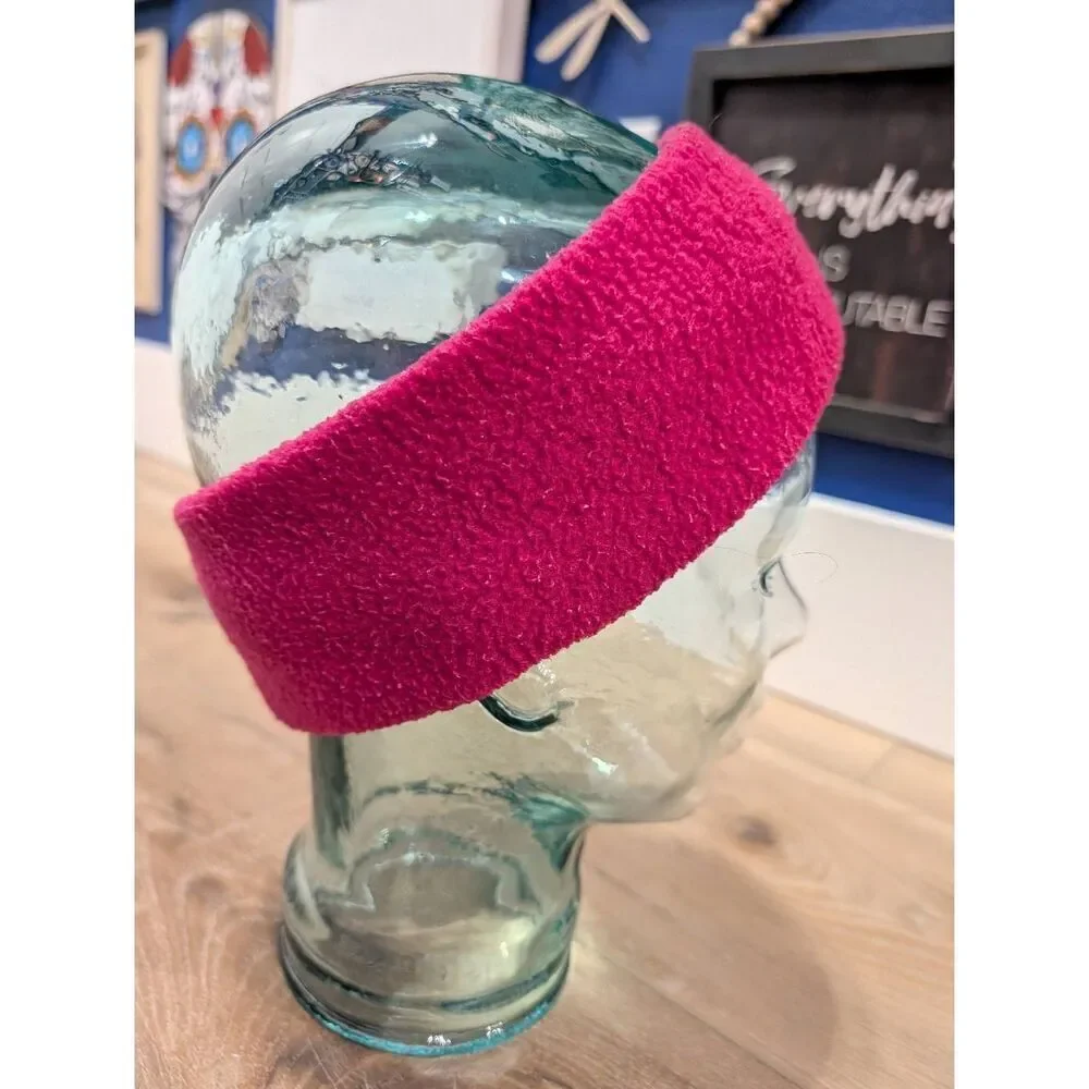 Vintage Disney Minnie Mouse Kids Pink Ear Warmer Headband Made in USA RARE